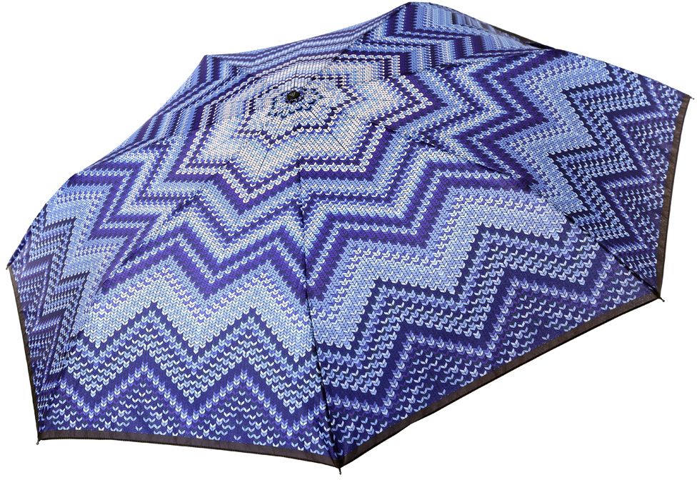 Зонт женский Fabretti, автомат, 3 сложения, цвет: синий. P-17103-6
