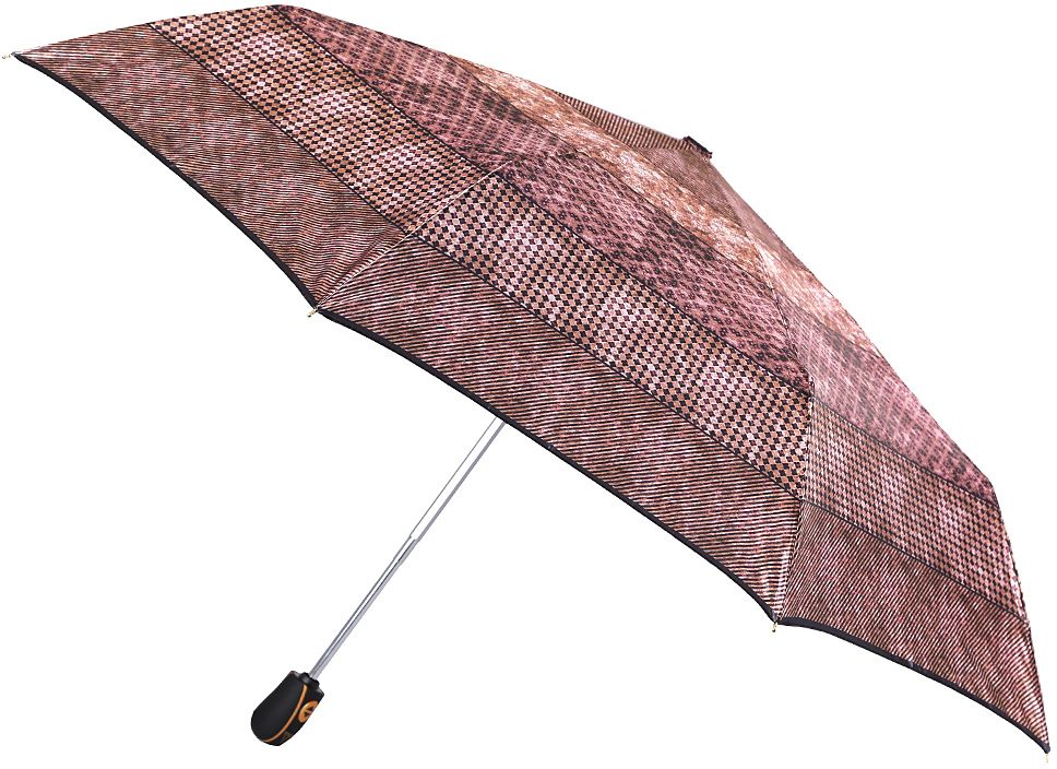 Зонт женский Fabretti, автомат, 3 сложения, цвет: коричневый. S-17105-11