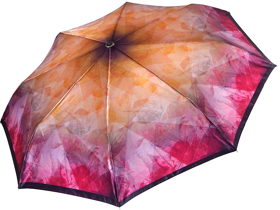 Зонт женский Fabretti, автомат, 3 сложения, цвет: оранжевый. S-17107-4