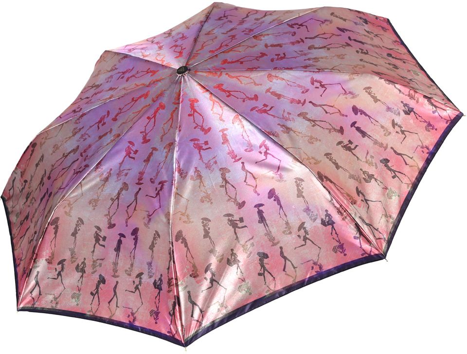 Зонт женский Fabretti, автомат, 3 сложения, цвет: сиреневый. S-17107-7