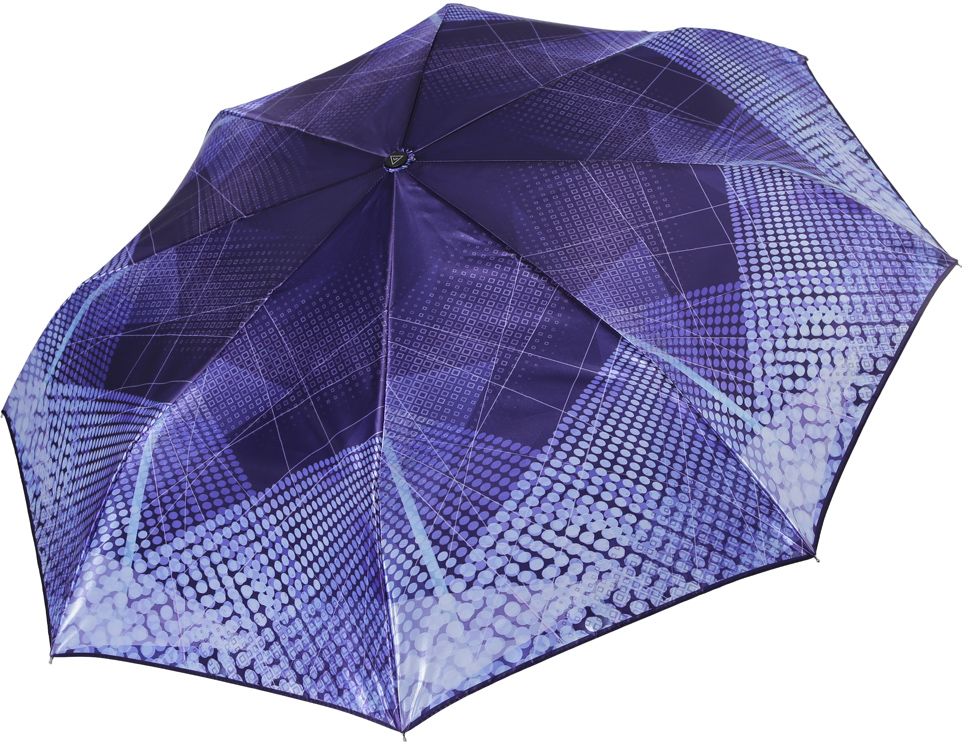 Зонт женский Fabretti, автомат, 3 сложения, цвет: синий. S-17108-4