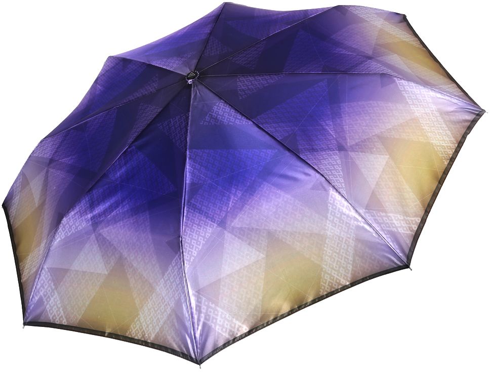 Зонт женский Fabretti, автомат, 3 сложения, цвет: синий. S-17108-9