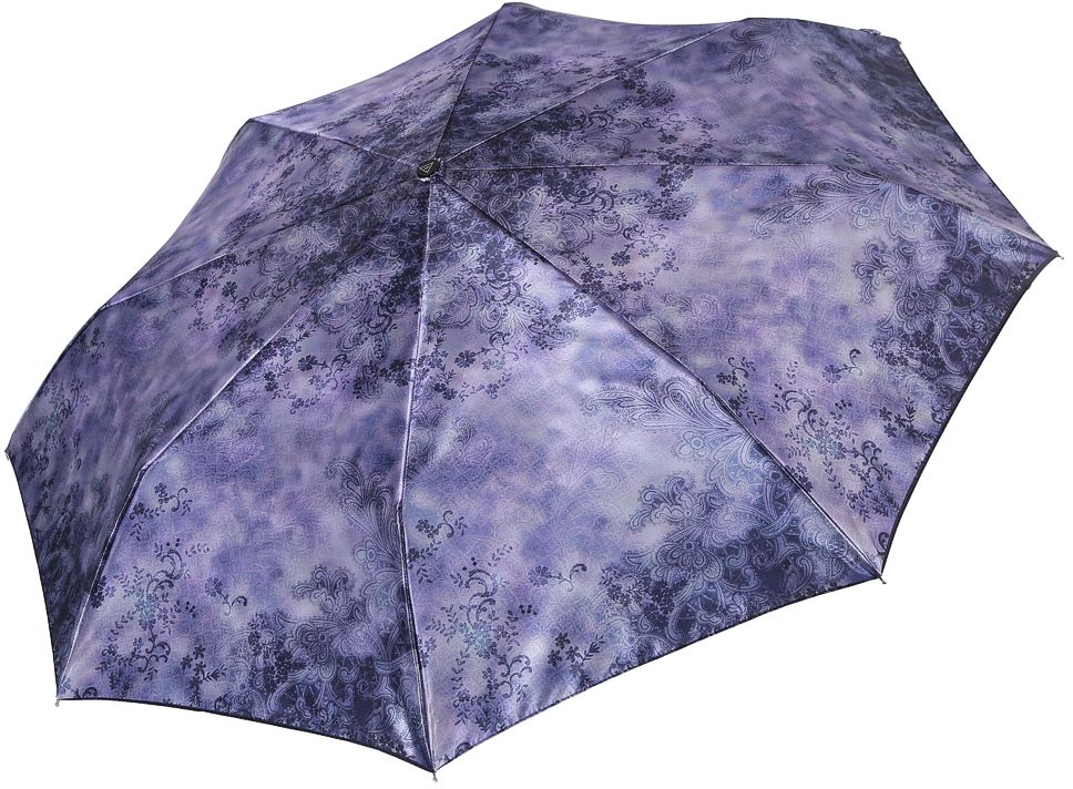 Зонт женский Fabretti, автомат, 3 сложения, цвет: голубой. S-17110-3