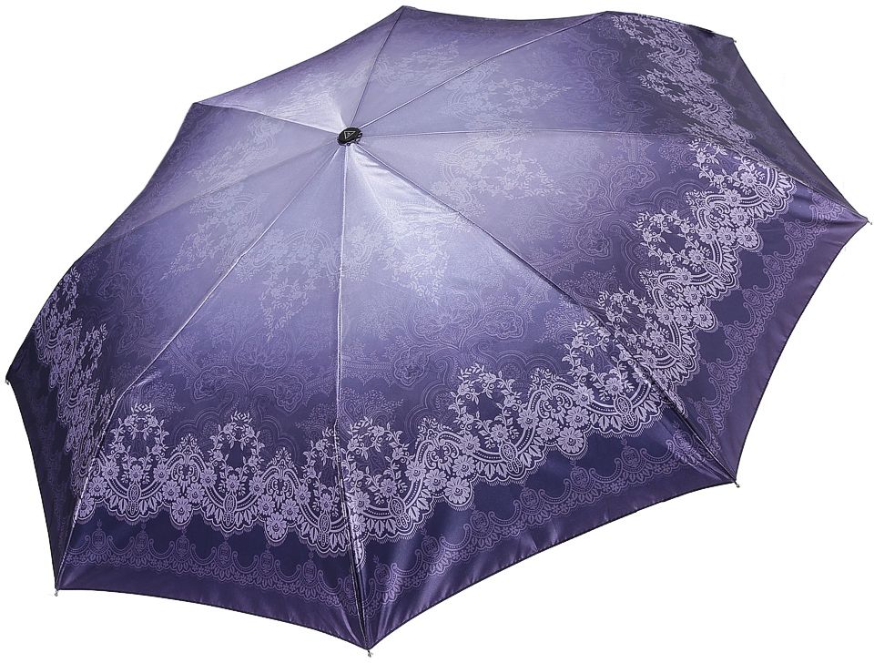 Зонт женский Fabretti, автомат, 3 сложения, цвет: голубой. S-17110-4