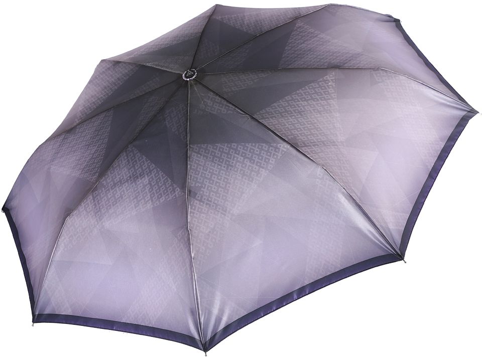Зонт женский Fabretti, автомат, 3 сложения, цвет: серый. S-17110-9