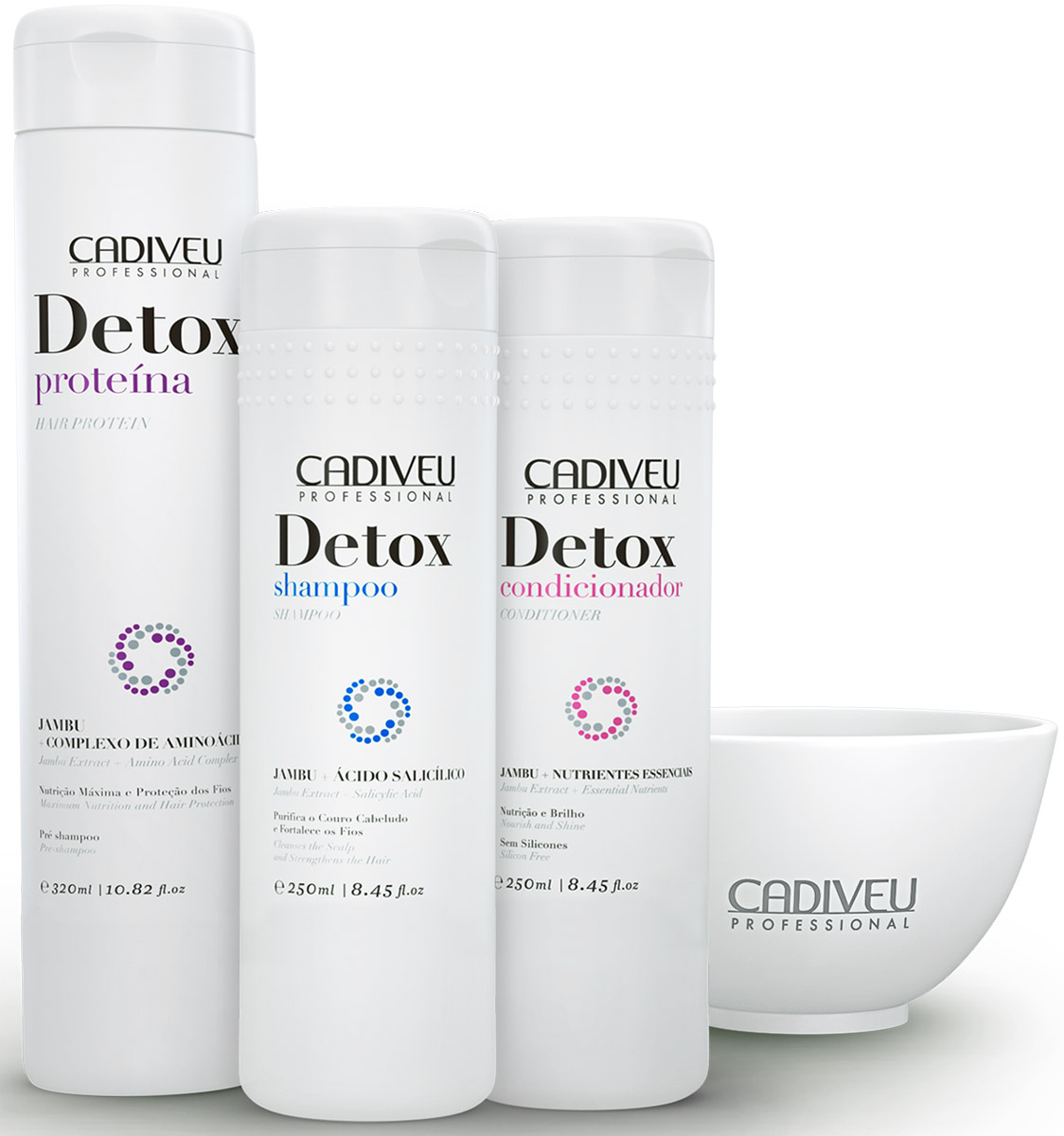 Cadiveu Набор для волос Detox Kit Home Care (3 products + small bowl)PA0007_набор Cadiveu Набор для волос Detox Kit Home Care (3 products + small bowl)PA0007_наборПроцедура Detox Cadiveu способна вдохнуть новую жизнь в уставшие, потерявшие блеск волосы. Это идеальное средство для воскрешения очень поврежденных волос, которым необходимо восстановление и интенсивное увлажнение. После курса процедур Detox Сadiveu ваши волосы как будто наполняются энергией изнутри!
