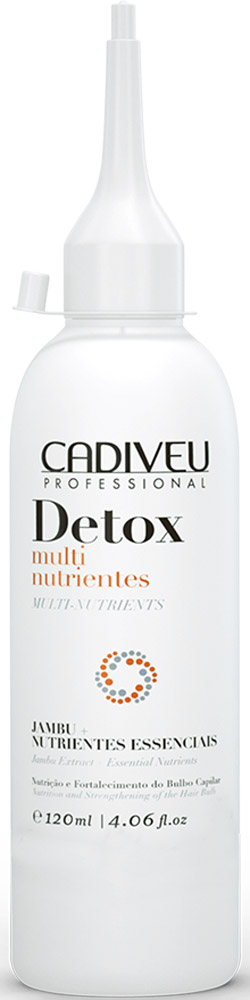 Cadiveu Питательный экстракт Detox Multinutrientes, 120 млPA0072 Cadiveu Питательный экстракт Detox Multinutrientes, 120 млPA0072Питательный экстракт очистит кожу головы от загрязнений (кератиновых пробок). Волос будет выглядеть объемнее после укладки. Глубоко питает, наполняет энергией изнутри. Придает ощущение свежести и легкости. В состав входят успокаивающие и очищающие экстракты, которые положительно влияют на состояние кожи головы.