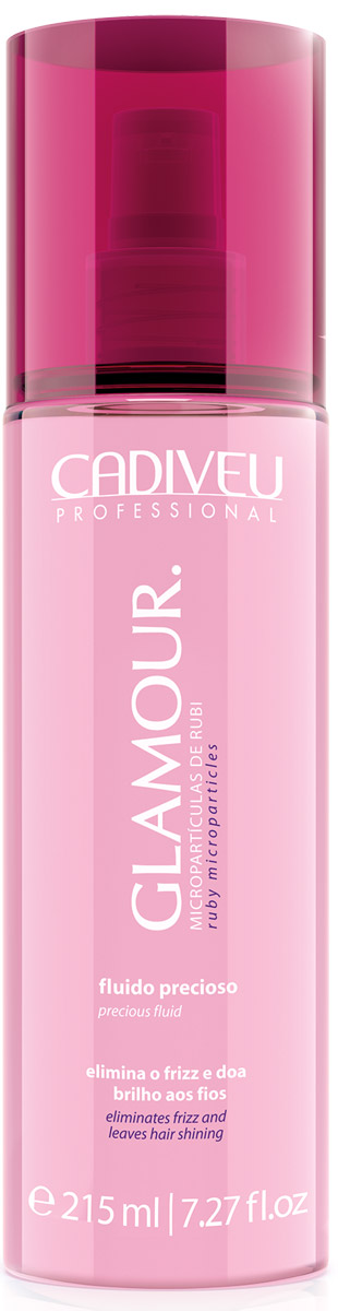 Cadiveu Флюид Glamour - Precious Fluid, 215 млPA0087 Cadiveu Флюид Glamour - Precious Fluid, 215 млPA0087Используется для устранения пушистости волос. Микрочастицы драгоценного рубина в его составе придают сияние и создают роскошный блеск. Легкая несмываемая формула флюида, богатая аминокислотами, протеинами и пантенолом позволяет использовать его каждый день перед укладкой. Не смываемый уход.
