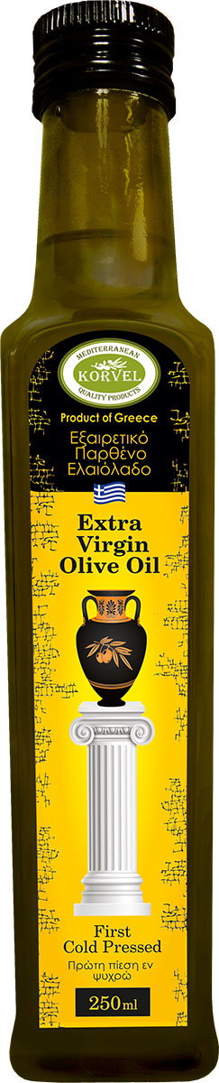 Korvel оливковое масло Extra Virgin Греция данае, 250 мл102205000011 Korvel оливковое масло Extra Virgin Греция данае, 250 мл102205000011Оливковое масло Korvel Экстра Вирджин - это продукт из оливок сорта Коронейки.Оливковое масло выжимается на мельницах в первый же день сбора при низкой температуре в соответствии с требованиями HACCP (ХАССП) с использованием передовых технологий производства.После производства мы получаем продукт исключительного качества, с выраженным мягким фруктовым ароматом и вкусом, с оттенками свежих трав, а также всеми достоинствами масла из оливок сорта Коронейки, которые признаны лучшими в мире, объединяющими в себе: вкус, питательность и полезность.