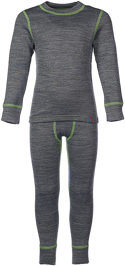 Комплект термобелья для мальчика Oldos Active Warm Plus: футболка с длинным рукавом, кальсоны, цвет: светло-серый меланж, салатовый. 003МН. Размер 134, 9 лет003МН Комплект термобелья для мальчика Oldos Active Warm Plus: футболка с длинным рукавом, кальсоны, цвет: светло-серый меланж, салатовый. 003МН. Размер 134, 9 лет003МНКомплект термобелья для мальчика Oldos Active Warm Plus, состоящий из футболки с длинным рукавом и кальсон, предназначен для сохранения тепла и отвода влаги с поверхности тела. Термобелье отличается от обычного белья лучшей способностью сохранять тепло между кожей и тканью, вдобавок оно более эластичное, благодаря чему, оно не стесняет движений, не деформируется и служит дольше. Содержащийся в термобелье воздух, соприкасаясь с телом, нагревается до комфортной температуры. Таким образом, создается защитная прослойка из теплого воздуха между кожей и холодной внешней средой. При физической нагрузке кожа ребенка выделяет влагу, которая накапливаясь в ткани обычного белья, снижает его теплосберегающие свойства. На согревание и испарение этой влаги расходуется дополнительная энергия. Термобелье отводит влагу от тела. Защитная прослойка из теплого воздуха между кожей и внешней средой за счет разницы давления выталкивает влагу из термобелья. Это снижает теплопотери организма в холодную погоду, добавляет ощущение комфорта, защищает организм от перегрева во время физических нагрузок, а также от переохлаждения и простуды после их окончания. Трехслойное полотно - это цельно вязаная ткань многослойного плетения TermoActive. Кофта с длинными рукавами и круглым вырезом горловины. Рукава дополнены широкими трикотажными манжетами. Горловина дополнена трикотажной резинкой. Кальсоны на талии имеют широкую эластичную резинку, а брючины дополнены широкими трикотажными манжетами. Лицевая сторона гладкая, а изнаночная - с мягким теплым начесом. Комплект термобелья используется как для повседневной носки, так и для активного отдыха. Рекомендуемый температурный режим от -5°С до -45°С. Такой комплект термобелья идеально подойдет для прогулок и игр на свежем воздухе!