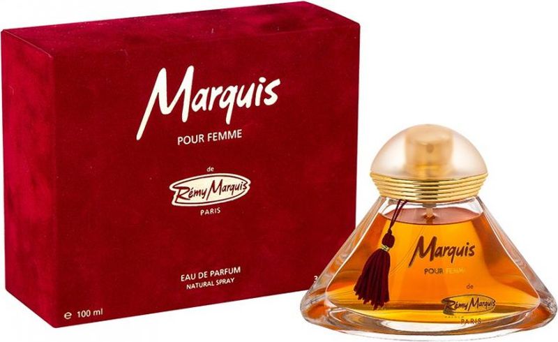 Remi Marquis Парфюмерная вода для женщин Marquis pour femme, 100 мл3700082500081 Remi Marquis Парфюмерная вода для женщин Marquis pour femme, 100 мл3700082500081Аромат для женщины, способной стать объектом желания. Парфюм Remy Marquis Remy Woman вобрал в себя весь французский шик и очарование Парижа. Благородный аромат, древесный, амбровый, аромат с нотами хвои и сандала. Аромат чарующей женственности, в котором нежные оттенки цветов апельсина, имбиря, жасмина и розы окутывают, смягчая страсть древесно-пряных нот.