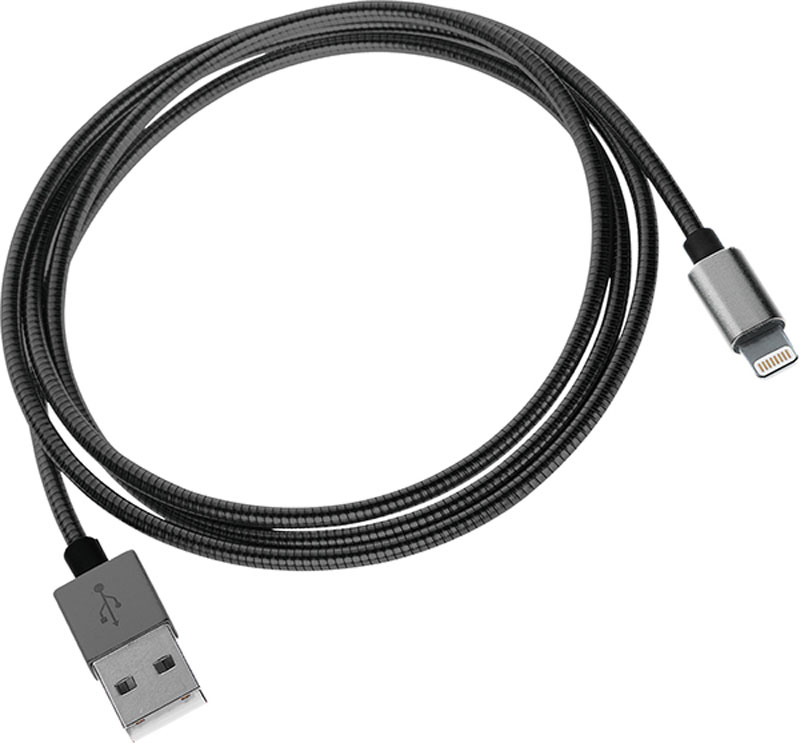 Qumo Lightning-USB MFI, Space Gray кабель (1 м)