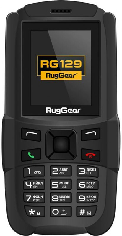 RugGear RG129, BlackRG129 RugGear RG129, BlackRG129RugGear RG129 - простой и надежный телефон с MP3-плеером, FM-радио, фонариком, защищенный от пыли и влаги.Только связь и ничего лишнего – новый RugGear RG 129 отлично подойдет тем, кто хочет получить от жизни максимум, не отвлекаясь на мелочи. Защищенный от пыли и влаги по стандарту IP67, этот телефон создан, чтобы пережить самые суровые условия эксплуатации. И сохранить работоспособность несмотря ни на что.В RugGear RG129 нет ненужных наворотов: вы получаете неубиваемое, простое и надежное устройство для звонков, в котором предусмотрено два слота для SIM-карт. Заскучать в долгом походе или путешествии не даст MP3-плеер (встроенная память телефона расширяется с помощью microSD-карт) и FM-радио. Причем наслаждаться музыкой можно не только одному, но и в компании: RugGear RG129 поддерживает подключение беспроводных гарнитур и портативных колонок по Bluetooth.Телефон сертифицирован EAC и имеет русифицированную клавиатуру, меню и Руководство пользователя.