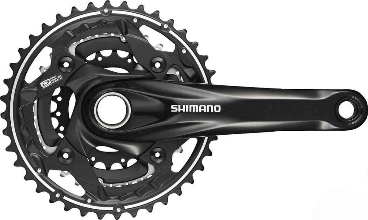 Система шатунов Shimano Deore M622, 170 мм, 40/30/22T с кареткой, цвет: черныйEFCM622C002X Система шатунов Shimano Deore M622, 170 мм, 40/30/22T с кареткой, цвет: черныйEFCM622C002XСистема Shimano 3x10 скоростей, интегрированный вал, каретка 68/73 в комплекте, длина шатуна 170 мм, цвет черный, звезды 40/30/22 - новая компактная система Dyna-Sys для больших колес 27,5/29 дюймов. Болт Torx крепления звезды.
