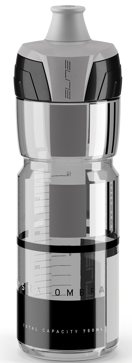 Фляга велосипедная Elite Crystal Ombra, цвет: серый, 750 млEL0150503 Фляга велосипедная Elite Crystal Ombra, цвет: серый, 750 млEL0150503Фляга 750 мл Crystal Ombra, серый