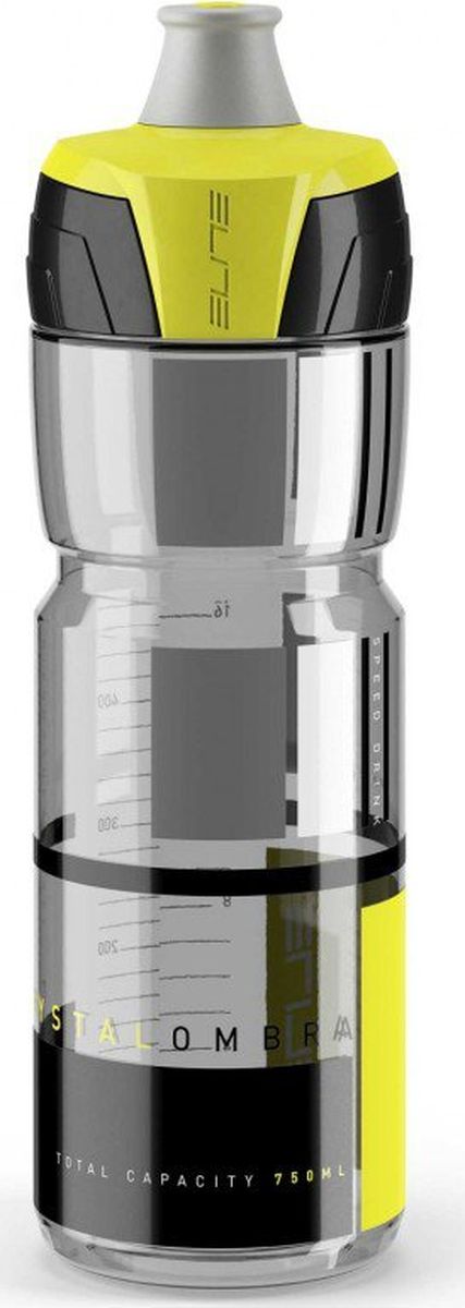 Фляга велосипедная Elite Crystal Ombra, цвет: желтый, 750 млEL0150504 Фляга велосипедная Elite Crystal Ombra, цвет: желтый, 750 млEL0150504Фляга 750 мл Crystal Ombra, желтый