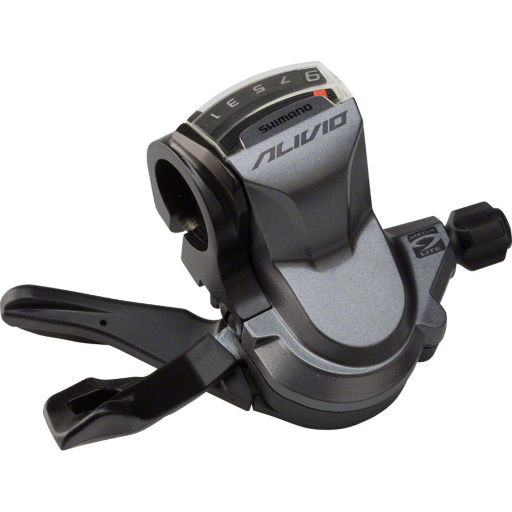 Шифтер Shimano Alivio M4000, правый, 9 скоростей, в комплекте трос 2050 ммESLM4000RA Шифтер Shimano Alivio M4000, правый, 9 скоростей, в комплекте трос 2050 ммESLM4000RAШифтер Alivio, M4000, прав, 9ск, тр. 2050мм
