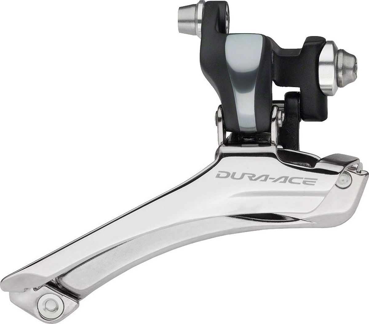 Переключатель передний Shimano Dura-Ace 7900, 2 x 10 скоростей, 34,9 ммIFD7900BL Переключатель передний Shimano Dura-Ace 7900, 2 x 10 скоростей, 34,9 ммIFD7900BLПереключатель передний Dura-Ace, 7900 Низкий вес Четкое переключение в любых условиях Широкие внешние и внутренние линки Жесткая пружина Совместим со всеми 10 скоростными трансмиссиями Для 2х звезд Диаметр 34.9 мм