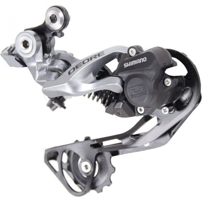 Переключатель задний Shimano Deore M615, GS, 10 скоростей, цвет: сереброIRDM615GSS Переключатель задний Shimano Deore M615, GS, 10 скоростей, цвет: сереброIRDM615GSSПереключатель задний Shimano Deore RD-M615, средняя лапка GS, для привода 10 скоростей, низкопрофильный дизайн, технология Shadow Plus со стабилизатором хода для более жесткого катания (плавное и четкое переключение), цвет серебро.