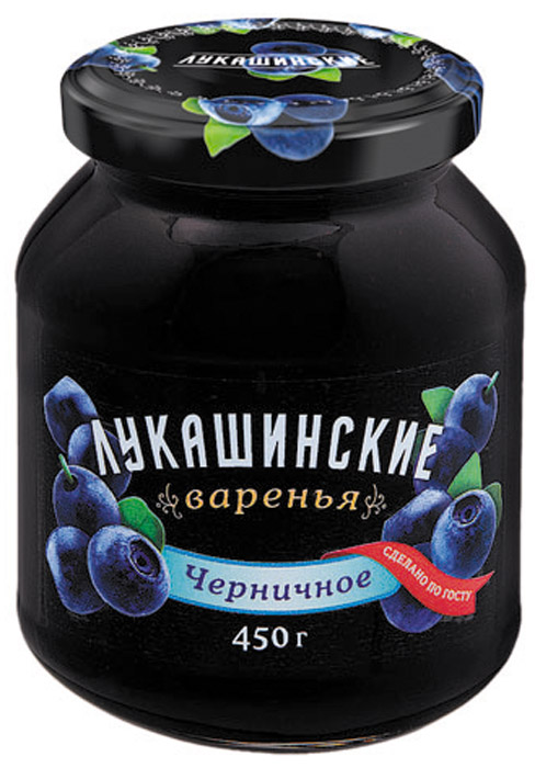 Лукашинские варенье черничное, 450 г4607025803904 Лукашинские варенье черничное, 450 г4607025803904Продукт произведен только из отборного Российского сырья.