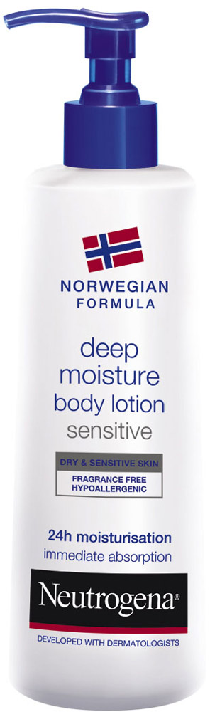 Neutrogena Норвежская Формула Молочко для тела Глубокое увлажнение, для сухой и чувствительной кожи, 250 мл64244/76 Neutrogena Норвежская Формула Молочко для тела Глубокое увлажнение, для сухой и чувствительной кожи, 250 мл64244/76NEUTROGENA® предлагает решение проблемы сухой и чувствительной кожи: молочко для тела «Глубокое увлажнение» для чувствительной кожи, протестированное дерматологами на чувствительной коже, гарантирует увлажнение в течение 24 ч и защищает Вашу сухую чувствительную кожу. Клинически доказано, что уникальная формула молочка увлажняет до 10 слоя клеток рогового слоя эпидермиса. Уже после 1-ого применения Ваша кожа мягкая и хорошо увлажнена в течение 24 ч. Без запаха, формула молочка разработана таким образом, чтобы снизить риск аллергических реакций. Его легкая текстура мгновенно проникает в кожу, не оставляя жирной пленки. Вы можете одеваться сразу же после его применения. Товар сертифицирован.