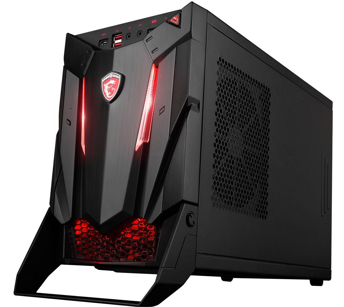 MSI Nightblade 3 VR7RD-029RU, Black настольный компьютерNightblade 3 VR7RD-029RU MSI Nightblade 3 VR7RD-029RU, Black настольный компьютерNightblade 3 VR7RD-029RUMSI Nightblade 3 — это серия мощных игровых ПК, безграничные возможности которых прекрасно умещаются в стильном, компактном корпусе. Тем геймерам, что любят брать свой боевой арсенал на каждую геймерскую вечеринку, понравится удобная ручка на передней грани корпусов Nightblade. Отличаясь удобным апгрейдом, десктопы Nightblade были созданы для любителей современных хитов и игр будущего.На игровые десктопы MSI устанавливаются видеокарты NVIDIA новейшего поколения. Производительность GPU NVIDIA GeForce GTX 10 с архитектурой Pascal в сравнении с определёнными моделями серии GeForce GTX 9 возросла более чем на 60%. Благодаря уникальной системе охлаждения и особым игровым возможностям десктопы MSI позволяют раскрыть весь потенциал новейших видеокарт NVIDIA GeForce GTX 10.Запускайте игры ещё быстрее с Intel Optane! Теперь ты сможешь наслаждаться высокой производительностью SSD на обычных HDD. Технология Intel Optane — это беспрецедентное сочетание высокой пропускной способности, низкого уровня задержек, удобства использования и продолжительного срока службы.Сделайте ваш игровой ПК уникальным с помощью Mystic Light. Пылающий огонь или холодный лед - все в ваших руках! По вашему вкусу вы можете выбрать из палитры любой цвет и добавить подходящий светодиодный эффект.Благодаря аудиокомпонентам премиум-качества технология MSI Audio Boost обеспечивает наивысшее качество звука, с которым геймплей становится по-настоящему захватывающим.Погружайтесь в виртуальные миры ещё глубже с объёмным звучанием Nahimic VR. Большинство VR-игр будущего будут поддерживать звук 7.1. Nahimic VR — это первое в мире решение, раскрывающее всю прелесть звука 7.1 на стандартных стерео-наушниках. Особые алгоритмы обработки сигнала значительно улучшают 3D-аудиосцену, воспроизводимую через HDMI или USB. Тандем VR-технологий и 3D-звучания гарантирует полное погружение в захватывающие VR-миры.Audio Boost представляет собой высококачественный аудио модуль, что дает преимущество над оппонентами во время игры. Обнаруживайте врагов с закрытыми глазами благодаря Audio Boost 4.Встроенный, специальные усилитель для наушников позволяет аудиофилам подключать наушники с сопротивлением до 600 Ом, обеспечивая звук студийного качества. Audio Boost 4 автоматически определяет оптимальный импеданс для ваших наушников и настраивает выходные каскады усилителей для получения лучшего качества звука.Аудиотехнологии NAHIMIC хорошо известны в военной и аэрокосмической сфере за своё качество и точность. NAHIMIC открывает перед геймерами новый уровень увлекательности игрового процесса. Уникальные возможности, включая Sound Tracker, указывающий направление самых громких звуков в игре, станут твоим козырем в любом сражении.Используйте быстрый LAN-порт для онлайн-гейминга, пуская трафик других приложений через Wi-Fi. Модули Intel Wi-Fi / Bluetooth нового поколения используют интеллектуальную технологию MU-MIMO в сочетании со стандартом 802.11ac, обеспечивая скорость передачи данных до 433 Мбит/с. Транслируй геймплей на большой телевизор с технологией Intel Wireless Display (WiDi) и не забудь о просмотре кинофильмов, фотографий, презентаций и прочего контента — без проводов.Точные характеристики зависят от модификации.Компьютер сертифицирован EAC и имеет русифицированное Руководство пользователя.