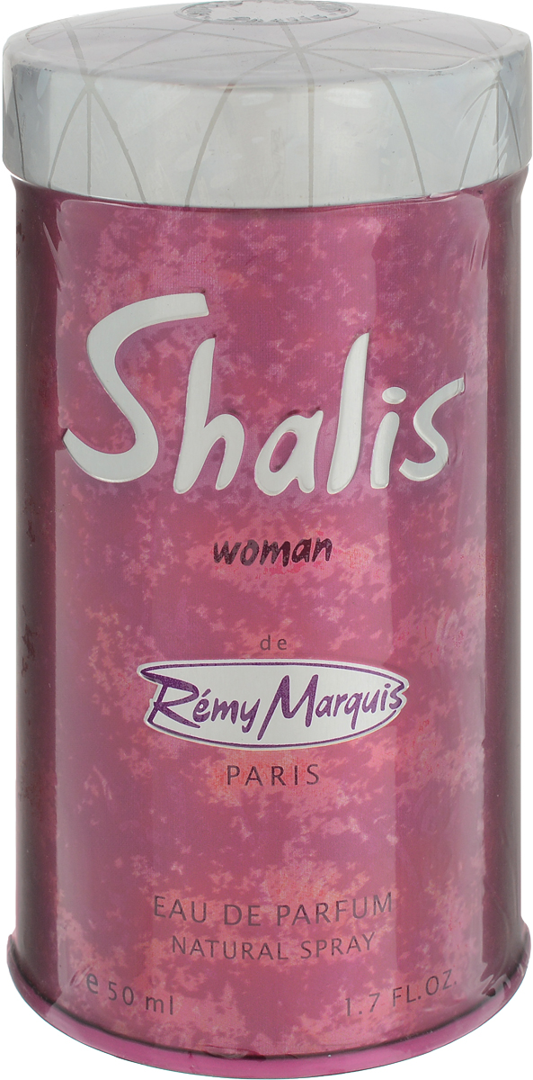 Remi Marquis Парфюмерная вода для женщин Shalis woman, 50 мл3700082500388 Remi Marquis Парфюмерная вода для женщин Shalis woman, 50 мл3700082500388Яркая красота фруктовых ароматов в ореоле розы, магнолии и цикламена мягко обрамлена благородными ароматами мускуса и пачули. Французский аромат Remy Shalis создан для неповторимой, изысканной женщины. Основные ноты: амбра, магнолия, мускус, лаванда.