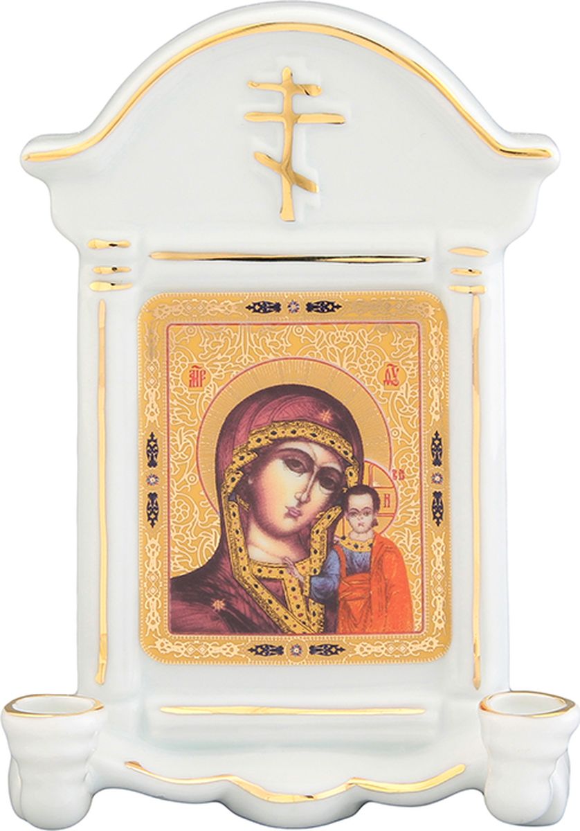 Икона Elan Gallery Казанская божья матерь, с 2 подсвечниками, с молитвой Богородице Дево, радуйся, 9 х 4,5 х 12,5 см504061 Икона Elan Gallery Казанская божья матерь, с 2 подсвечниками, с молитвой Богородице Дево, радуйся, 9 х 4,5 х 12,5 см504061Декоративная икона станет необыкновенным подарком для верующих людей.