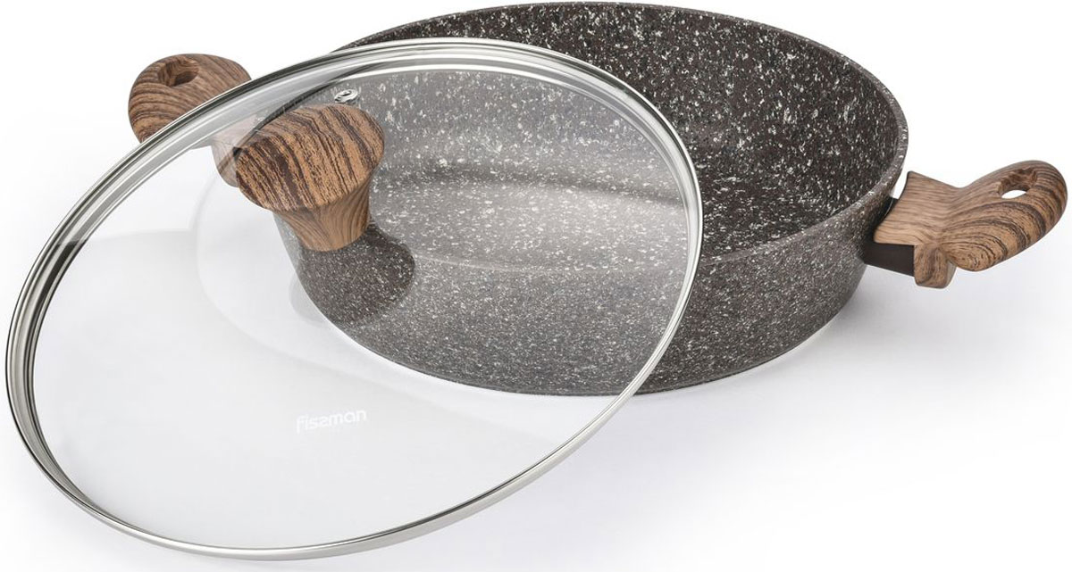 Сотейник Fissman Magic Brown, с крышкой, с антипригарным покрытием. Диаметр 26 смAL-4336.26 Сотейник Fissman Magic Brown, с крышкой, с антипригарным покрытием. Диаметр 26 смAL-4336.26Перед первым использованием посуду следует помыть и протереть сухой тряпкой. Затем слегка смазать поверхность маслом или жиром, что делает антипригарное покрытие готовым к использованию и обеспечивает лучшие результаты при приготовлении пищи.