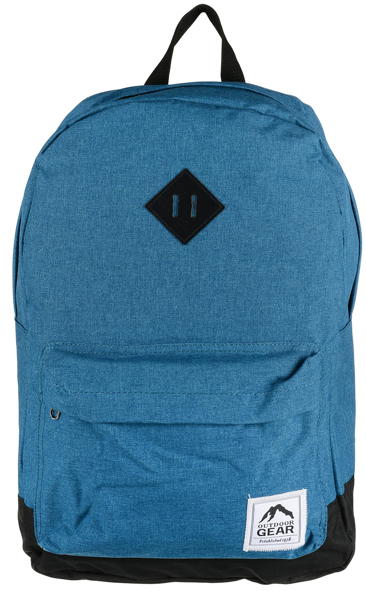 Рюкзак городской Outdoor Gear, цвет: бирюзовый, черный8113 Рюкзак городской Outdoor Gear, цвет: бирюзовый, черный8113Стильный и удобный рюкзак изготовлен из качественного 100% полиэстера с водоотталкивающими свойствами. Рюкзак Outdoor Gear, в котором сочетается функциональность и эстетический внешний вид, имеет одно большое отделение с внутренним открытым карманом. С внешней стороны рюкзак оснащен накладным карманом на молнии. Укрепленные лямки с регулировкой и спинка добавят вам комфорта при использовании.