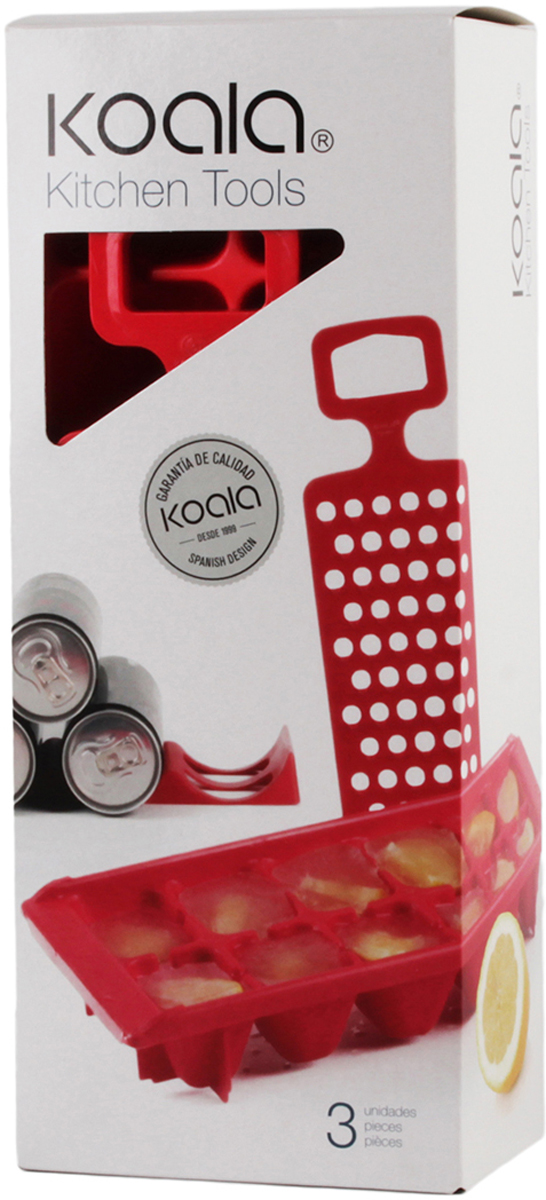 Набор для вечеринок Koala Kitchen Tools, цвет: красный, 3 предмета6345RR01 Набор для вечеринок Koala Kitchen Tools, цвет: красный, 3 предмета6345RR01Kitchen Tools от Koala - это готовый набор для домашнего использования, который поможет подготовить лед, натереть цитрусовые для коктейлей и фиксировать бутылки и банки с напитками в горизонтальном положении. В набор входят: лоток для льда, бутылкодержатель, терка для цитрусовых.Особенности набора:- Держатель надежно фиксирует металлические банки и стеклянные бутылки.- Края прорезей терки не повредят пальцы, но качественно измельчат мякоть цитрусовых.- Лоток для льда адаптирован для низких температур морозильника.- На дне лотка имеются ребра для устойчивости.Набор для вечеринок Kitchen Tools - неотъемлемая часть домашнего бара! Поставляется в подарочной упаковке.