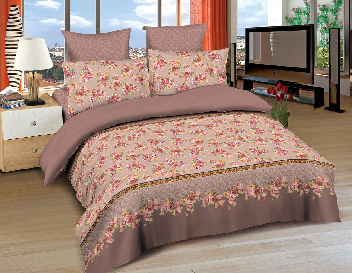 Комплект белья Amore Mio Bristol, семейный, наволочки 50x70, 70х70, цвет: бежевый, коричневый, красный86525 Комплект белья Amore Mio Bristol, семейный, наволочки 50x70, 70х70, цвет: бежевый, коричневый, красный86525Комплект постельного белья Amore Mio является экологически безопасным для всей семьи, так как выполнен из сатина (100% хлопок). Постельное белье оформлено оригинальным рисунком и имеет изысканный внешний вид. Сатин - это ткань сатинового (атласного) переплетения нитей. Имеет гладкую, шелковистую лицевую поверхность, на которой преобладают уточные нити (уток - горизонтально расположенные в тканом полотне нити). Сатин изготавливается из крученой хлопковой нити двойного плетения. Он чрезвычайно приятен на ощупь, не электризуется и не скользит по кровати. Сатин прекрасно сохраняет форму и не мнется, отлично пропускает воздух, что позволяет телу дышать и дарит здоровый и комфортный сон.Комплект состоит из двух пододеяльников, простыни и четырех наволочек.