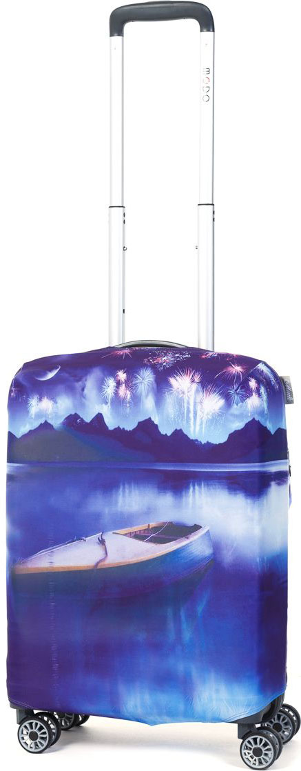 Чехол для чемодана Mettle Night Lake, размер S (высота чемодана: 50-55 см)LK-21000029 Чехол для чемодана Mettle Night Lake, размер S (высота чемодана: 50-55 см)LK-21000029Модный универсальный чехол METTLE подходит для чемоданов ручной клади размера S (высота: 50-55 см, ширина: 35-40 см, глубина: 20-25 см). Он выполнен из спандекса. Эластичная ткань со специальной UF-водоотталкивающей пропиткой лучше защитит ваш чемодан от грязи и солнечных лучей. Картинка чехла надолго останется яркой и красочной. Две боковые потайные молнии, усиленные дополнительными швами, предохраняют боковые стороны и ручки чемодана от царапин и легких повреждений. Резинка с удобной соединяющей застёжкой надёжно фиксирует чехол на чемодане. Нижняя молния имеет автоматический замок бегунка. В швы багажного чехла дополнительно вшит эластичный жгут для лучшей усадки и фиксации на чемодан. Вся фурнитура изготовлена в фирменном дизайне METTLE.Чехол упакован в функциональный мешочек из аналогичной ткани, который вы сможете использовать для хранения и переноски предметов небольшого размера.