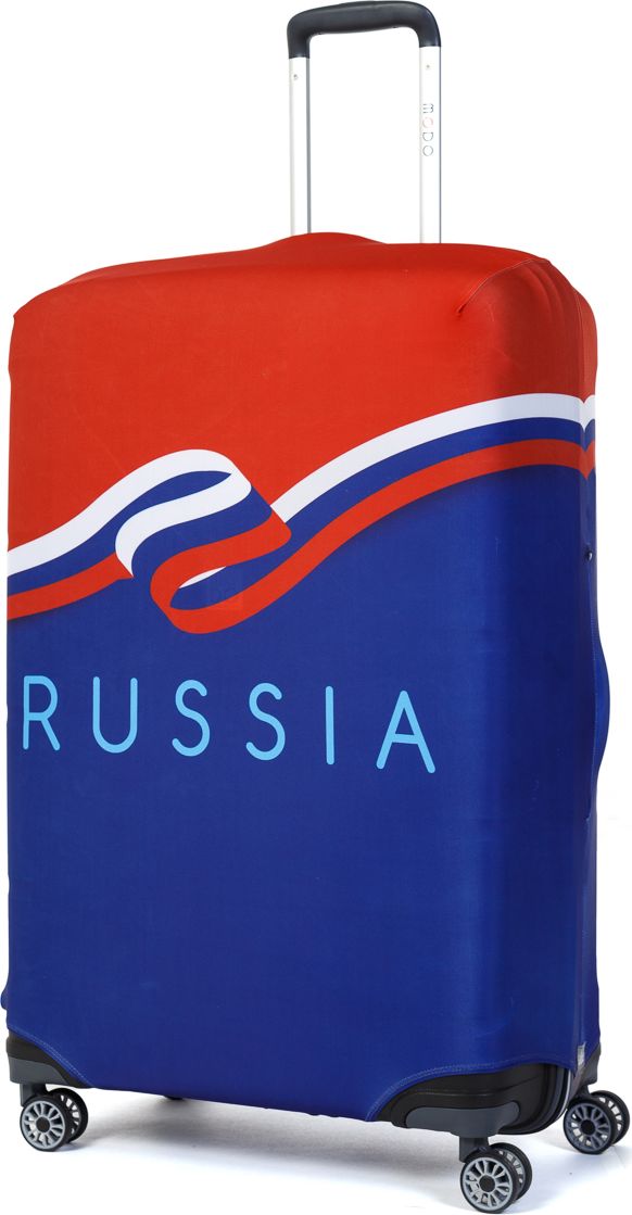 Чехол для чемодана Mettle Russia, размер L (высота чемодана: 75-82 см)LK-21000043 Чехол для чемодана Mettle Russia, размер L (высота чемодана: 75-82 см)LK-21000043Модный универсальный чехол для чемодана METTLE, подходит для больших чемоданов размера L и даже XL (высота: 75-82 см, ширина: 46-54 см, глубина: 29-36 см). Он выполнен из спандекса. Эластичная ткань со специальной UF-водоотталкивающей пропиткой лучше защитит ваш чемодан от грязи и солнечных лучей. Картинка чехла надолго останется яркой и красочной. Две боковые потайные молнии, усиленные дополнительными швами, предохраняют боковые стороны и ручки чемодана от царапин и легких повреждений. Резинка с удобной соединяющей застёжкой надёжно фиксирует чехол на чемодане. Нижняя молния имеет автоматический замок бегунка. В швы багажного чехла дополнительно вшит эластичный жгут для лучшей усадки и фиксации на чемодан. Вся фурнитура изготовлена в фирменном дизайне METTLE.Чехол упакован в функциональный мешочек из аналогичной ткани, который вы сможете использовать для хранения и переноски предметов небольшого размера.