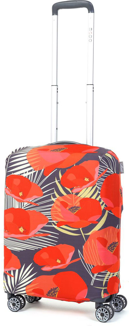 Чехол для чемодана Mettle Flowers, размер S (высота чемодана: 50-55 см)LK-21000059 Чехол для чемодана Mettle Flowers, размер S (высота чемодана: 50-55 см)LK-21000059Модный универсальный чехол METTLE подходит для чемоданов ручной клади размера S (высота: 50-55 см, ширина: 35-40 см, глубина: 20-25 см). Он выполнен из спандекса. Эластичная ткань со специальной UF-водоотталкивающей пропиткой лучше защитит ваш чемодан от грязи и солнечных лучей. Картинка чехла надолго останется яркой и красочной. Две боковые потайные молнии, усиленные дополнительными швами, предохраняют боковые стороны и ручки чемодана от царапин и легких повреждений. Резинка с удобной соединяющей застёжкой надёжно фиксирует чехол на чемодане. Нижняя молния имеет автоматический замок бегунка. В швы багажного чехла дополнительно вшит эластичный жгут для лучшей усадки и фиксации на чемодан. Вся фурнитура изготовлена в фирменном дизайне METTLE.Чехол упакован в функциональный мешочек из аналогичной ткани, который вы сможете использовать для хранения и переноски предметов небольшого размера.