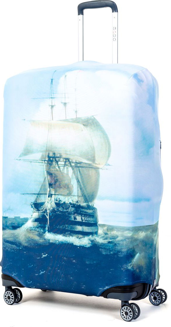 Чехол для чемодана Mettle Harbour, размер L (высота чемодана: 75-82 см)LK-21000064 Чехол для чемодана Mettle Harbour, размер L (высота чемодана: 75-82 см)LK-21000064Модный универсальный чехол для чемодана METTLE, подходит для больших чемоданов размера L и даже XL (высота: 75-82 см, ширина: 46-54 см, глубина: 29-36 см). Он выполнен из спандекса. Эластичная ткань со специальной UF-водоотталкивающей пропиткой лучше защитит ваш чемодан от грязи и солнечных лучей. Картинка чехла надолго останется яркой и красочной. Две боковые потайные молнии, усиленные дополнительными швами, предохраняют боковые стороны и ручки чемодана от царапин и легких повреждений. Резинка с удобной соединяющей застёжкой надёжно фиксирует чехол на чемодане. Нижняя молния имеет автоматический замок бегунка. В швы багажного чехла дополнительно вшит эластичный жгут для лучшей усадки и фиксации на чемодан. Вся фурнитура изготовлена в фирменном дизайне METTLE.Чехол упакован в функциональный мешочек из аналогичной ткани, который вы сможете использовать для хранения и переноски предметов небольшого размера.