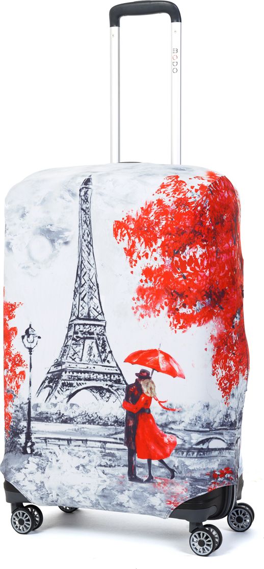 Чехол для чемодана Mettle Paris, размер M (высота чемодана: 65-75 см)LK-21000072 Чехол для чемодана Mettle Paris, размер M (высота чемодана: 65-75 см)LK-21000072Модный универсальный чехол METTLE подходит для средних чемоданов размера М (высота: 65-75 см, ширина: 40-46 см, глубина: 25-32 см). Он выполнен из спандекса. Эластичная ткань со специальной UF-водоотталкивающей пропиткой лучше защитит ваш чемодан от грязи и солнечных лучей. Картинка чехла надолго останется яркой и красочной. Две боковые потайные молнии, усиленные дополнительными швами, предохраняют боковые стороны и ручки чемодана от царапин и легких повреждений. Резинка с удобной соединяющей застёжкой надёжно фиксирует чехол на чемодане. Нижняя молния имеет автоматический замок бегунка. В швы багажного чехла дополнительно вшит эластичный жгут для лучшей усадки и фиксации на чемодан. Вся фурнитура изготовлена в фирменном дизайне METTLE.Чехол упакован в функциональный мешочек из аналогичной ткани, который вы сможете использовать для хранения и переноски предметов небольшого размера.