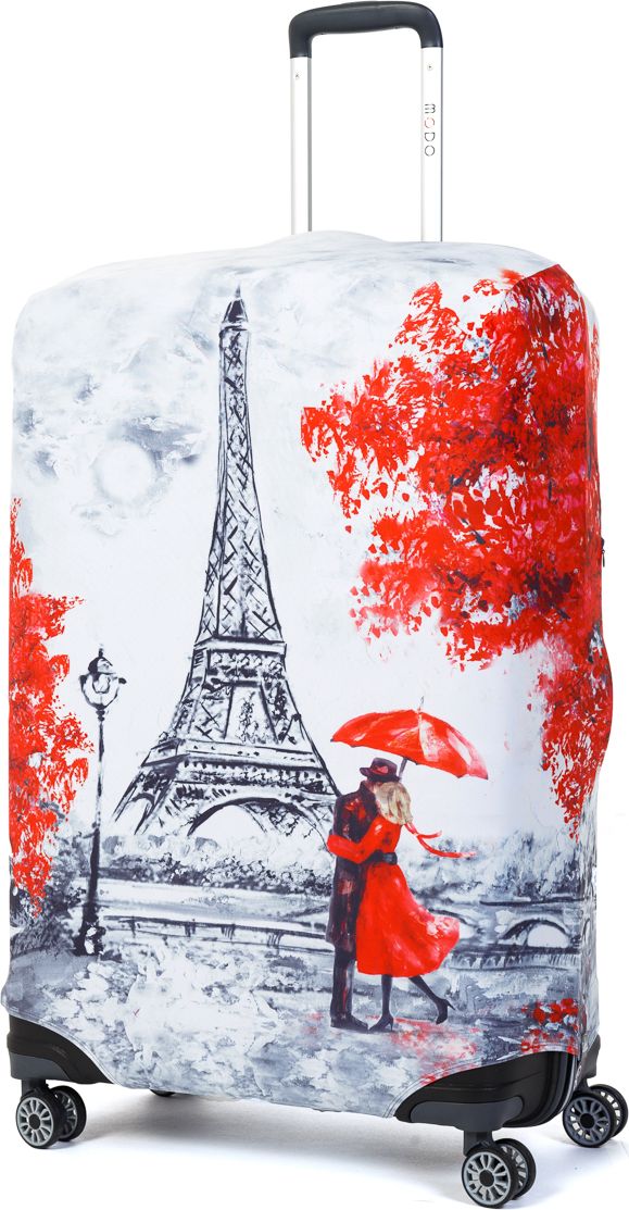 Чехол для чемодана Mettle Paris, размер L (высота чемодана: 75-82 см)LK-21000073 Чехол для чемодана Mettle Paris, размер L (высота чемодана: 75-82 см)LK-21000073Модный универсальный чехол для чемодана METTLE, подходит для больших чемоданов размера L и даже XL (высота: 75-82 см, ширина: 46-54 см, глубина: 29-36 см). Он выполнен из спандекса. Эластичная ткань со специальной UF-водоотталкивающей пропиткой лучше защитит ваш чемодан от грязи и солнечных лучей. Картинка чехла надолго останется яркой и красочной. Две боковые потайные молнии, усиленные дополнительными швами, предохраняют боковые стороны и ручки чемодана от царапин и легких повреждений. Резинка с удобной соединяющей застёжкой надёжно фиксирует чехол на чемодане. Нижняя молния имеет автоматический замок бегунка. В швы багажного чехла дополнительно вшит эластичный жгут для лучшей усадки и фиксации на чемодан. Вся фурнитура изготовлена в фирменном дизайне METTLE.Чехол упакован в функциональный мешочек из аналогичной ткани, который вы сможете использовать для хранения и переноски предметов небольшого размера.