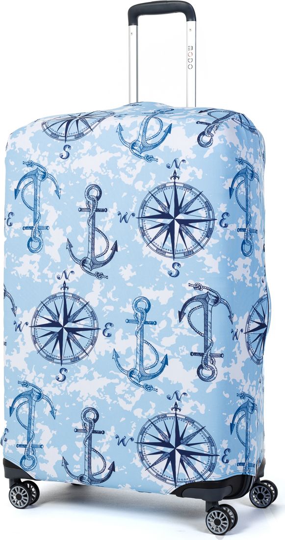 Чехол для чемодана Mettle Sea Ankor, размер L (высота чемодана: 75-82 см)LK-21000076 Чехол для чемодана Mettle Sea Ankor, размер L (высота чемодана: 75-82 см)LK-21000076Модный универсальный чехол для чемодана METTLE, подходит для больших чемоданов размера L и даже XL (высота: 75-82 см, ширина: 46-54 см, глубина: 29-36 см). Он выполнен из спандекса. Эластичная ткань со специальной UF-водоотталкивающей пропиткой лучше защитит ваш чемодан от грязи и солнечных лучей. Картинка чехла надолго останется яркой и красочной. Две боковые потайные молнии, усиленные дополнительными швами, предохраняют боковые стороны и ручки чемодана от царапин и легких повреждений. Резинка с удобной соединяющей застёжкой надёжно фиксирует чехол на чемодане. Нижняя молния имеет автоматический замок бегунка. В швы багажного чехла дополнительно вшит эластичный жгут для лучшей усадки и фиксации на чемодан. Вся фурнитура изготовлена в фирменном дизайне METTLE.Чехол упакован в функциональный мешочек из аналогичной ткани, который вы сможете использовать для хранения и переноски предметов небольшого размера.