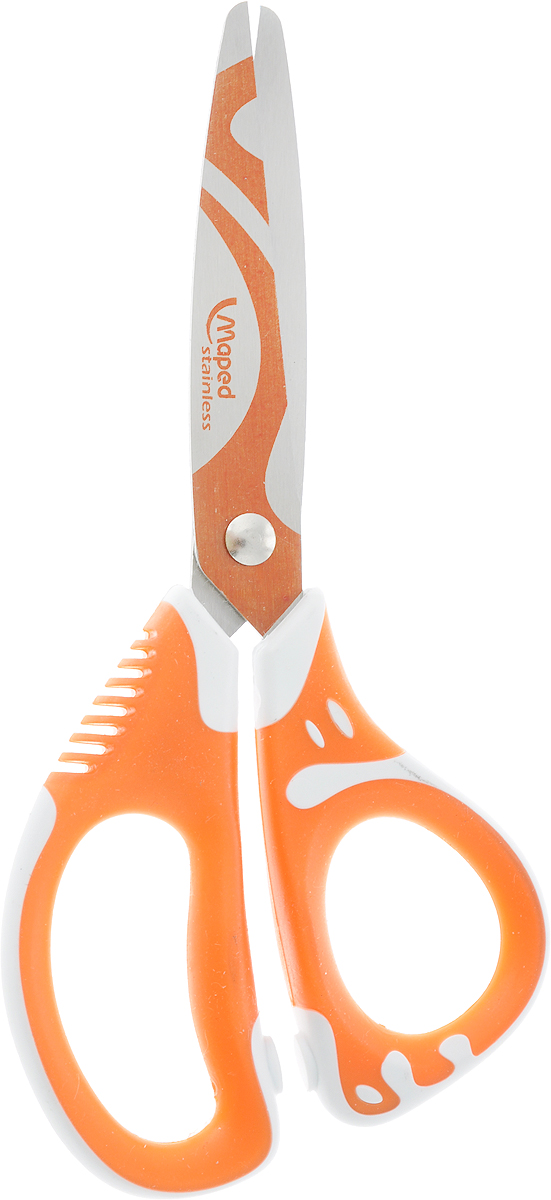 Maped Ножницы Zenoa Fit оранжевый 13 см670110_оранжевый Maped Ножницы Zenoa Fit оранжевый 13 см670110_оранжевыйНожницы Maped Zenoa Fit с рисунком на лезвиях из нержавеющей стали имеют обрезиненные ручки с системой антишок.Ножницы имеют ассиметричную форму.