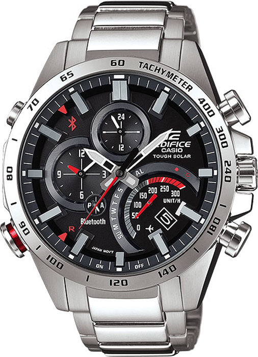 Наручные часы мужские Casio Edifice, цвет: стальной, черный. EQB-501XD-1A