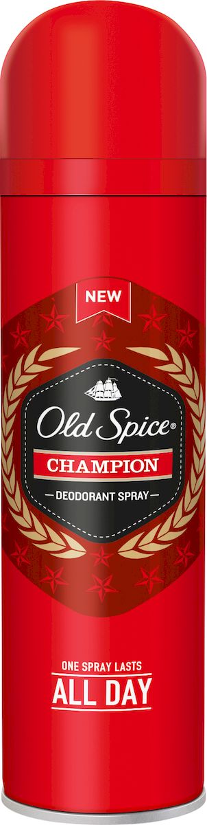 Old Spice Дезодорант-спрей Champion, 125 млOS-81444595 Old Spice Дезодорант-спрей Champion, 125 млOS-81444595Один пшик - весь день мужикЧемпионы бывают разные, но аромат у них один. Ты должен пахнуть так, как будто твои мечты уже стали реальностью. После использования дезодоранта Old Spice каждая клетка твоего тела будет источать приятный аромат — хочет она того или нет. Раскрой свою мужественность и забудь про неприятный запах раз и навсегда — выбери дезодорант Old Spice Champion. Old Spice Champion - аромат успеха.