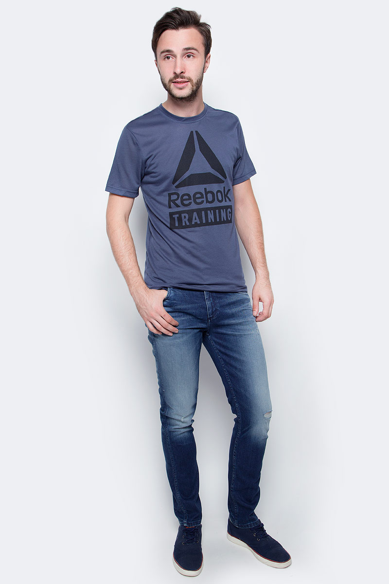 Футболка для фитнеса мужская Reebok Training Speedwick, цвет: синий. BR5551. Размер S (44/46)BR5551 Футболка для фитнеса мужская Reebok Training Speedwick, цвет: синий. BR5551. Размер S (44/46)BR5551Футболка мужская Reebok выполнена из полиэстера. Облегающий крой повторяет каждое движение. Технология Speedwick отводит влагу с поверхности тела, оставляя ощущение сухости и комфорта. Модель с круглым воротником и короткими рукавами дополнена принтом на груди.