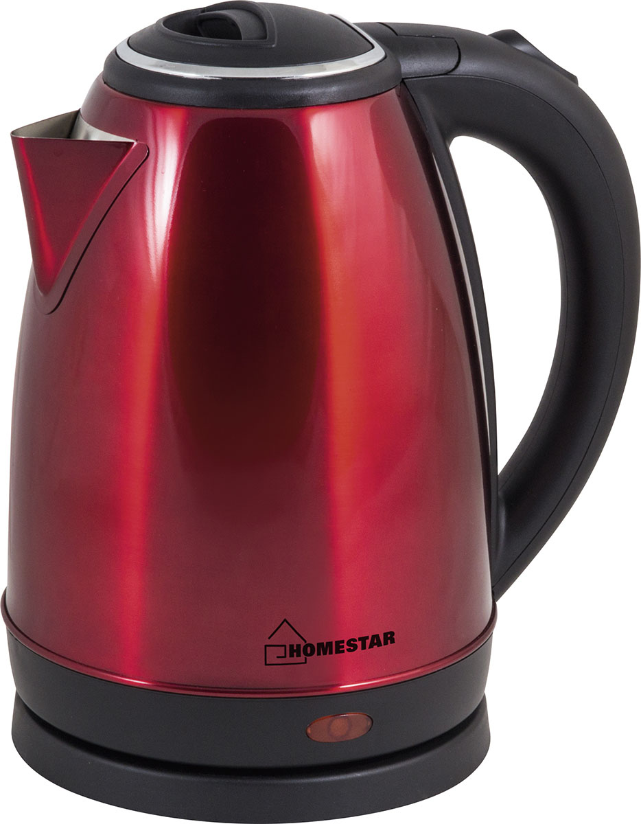 HomeStar HS-1010, Red чайник электрический54 003014 HomeStar HS-1010, Red чайник электрический54 003014Электрический чайник HomeStar HS-1010 в стильном металлическом корпусе мощностью 1500 Вт и объемом 1,8 литра отвечает всем современным требованиям надежности и безопасности. При его производстве используются только высококачественные и экологически безопасные материалы. О включенном состоянии вам сообщит светоиндикатор. Безопасность обеспечивает блокировка включения без воды. При закипании чайник выключается автоматически.Устройство будет служить вам долгие годы, наполняя ваш быт комфортом!