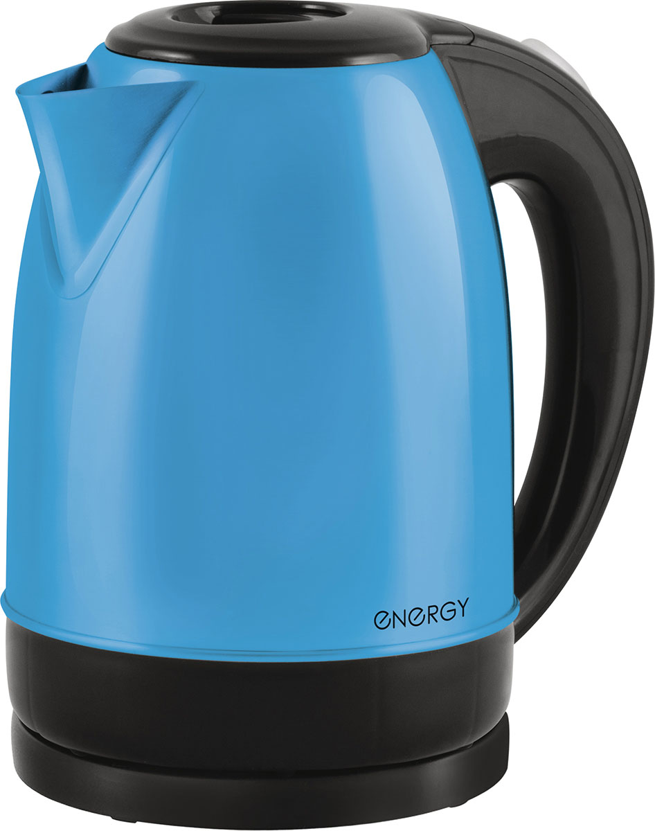 Energy E-277 RIO, Light Blue электрический чайник54 164102 Energy E-277 RIO, Light Blue электрический чайник54 164102Электрический чайник Energy E-277 RIO прост в управлении и долговечен в использовании. Чайник изготовлен из высококачественных материалов, корпус выполнен из металла. Внутренняя шкала позволяет определить уровень воды. Устройство снабжено световым индикатором работы, расположенным на кнопке включения.Мощность 2200 Вт позволит вскипятить 1,7 литра воды в считанные минуты. Беспроводное соединение позволяет вращать чайник на подставке на 360°. Для обеспечения безопасности при повседневном использовании предусмотрены функция автовыключения, а также защита от включения при отсутствии воды.