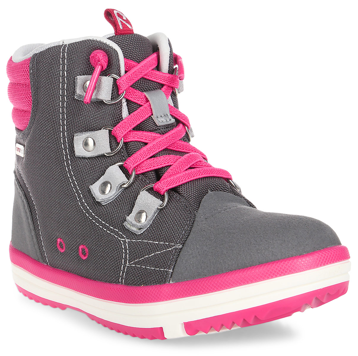 Ботинки детские Reima Wetter Wash, цвет: серый, розовый. 569343939A. Размер 35