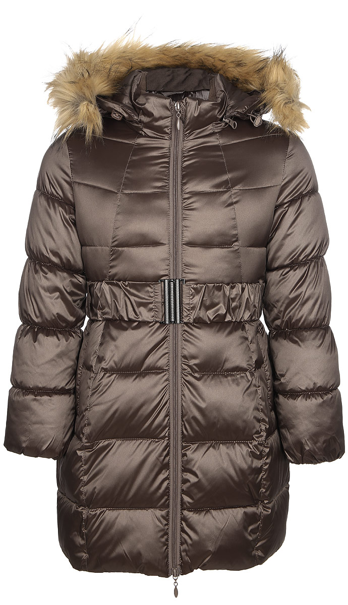 Пальто для девочки Oldos Кира, цвет: кофе с молоком. 1O7CT03. Размер 134, 9 лет1O7CT03 Пальто для девочки Oldos Кира, цвет: кофе с молоком. 1O7CT03. Размер 134, 9 лет1O7CT03Зимнее классическое пальто для девочки Oldos Кира c капюшоном и длинными рукавами выполнено из прочного полиэстера. В составе ткани верха нейлон, что делает изделие износостойким: оно не линяет, не протирается при интенсивной эксплуатации и сохраняет презентабельный вид при многократных стирках. Покрытие TEFLON защищает от воды и грязи. Современный утеплитель (искусственный лебяжий пух) легкий, как натуральный, отлично сохраняет тепло, не впитывает влагу, держит и быстро восстанавливает объем, гипоаллергенен.Подкладка – флис, в рукавах - гладкий полиэстер. Модель застегивается на застежку-молнию спереди и имеет ветрозащитный клапан. Пальто дополнено эластичным поясом, двумя карманами. Меховая опушка из искусственного меха отстегивается. Модель имеет визитку-нашивку (потеряшку). Светоотражающие элементы обеспечивают хорошую видимость в темное время суток. Пальто хорошо защищает от ветра и мороза благодаря съемному капюшону с регулировкой объема, воротнику-стойке, внутренним саморегулирующимся трикотажным манжетам в рукавах. Изделие рекомендовано носить при температуре от-35°С до 0°С.