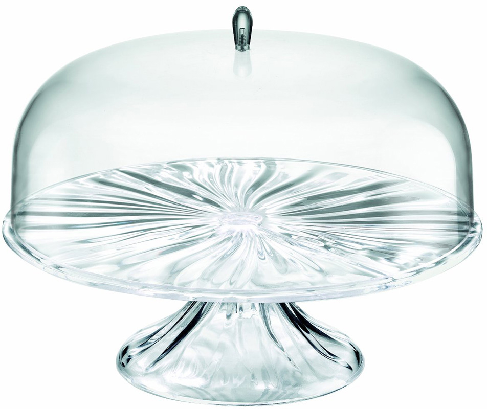 Тортовница Guzzini Aqua, с крышкой, 27 см24980000 Тортовница Guzzini Aqua, с крышкой, 27 см24980000Изящная тортовница с прозрачной крышкой в форме купола. Украсит собой любой праздничный стол или чаепитие на открытом воздухе. Главная особенность тортовницы - её нижняя часть, рельеф которой напоминает волнистые изгибы поверхности воды. Тортовница идеально подойдет для подачи выпечки, сладостей, небольших закусок и, конечно, тортов. Прозрачная крышка не даст блюдам заветриться, а также позволит насладиться аппетитным видом содержимого. Диаметр - 27 см. Материал - органическое стекло. Можно мыть в посудомоечной машине.
