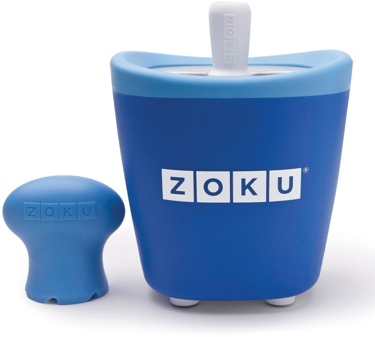Набор для приготовления мороженого Zoku Single Quick Pop Maker, цвет: синий, 60 мл. ZK110-BLZK110-BL Набор для приготовления мороженого Zoku Single Quick Pop Maker, цвет: синий, 60 мл. ZK110-BLZK110-BLС компактной и удобной формой Quick Pop Maker можно приготовить домашний фруктовый лед из полностью натуральных ингредиентов. В набор помимо формы для мороженого входят три палочки, а к ним три небольших поддона для капель и съемная насадка. Как использовать:1. Поместите пустую форму в морозильную камеру на 24 часа. Форма должна быть абсолютно сухой и располагаться вертикально.2. Через сутки вытащите форму из морозилки и вставьте в нее палочки. Залейте охлажденный сок в емкость до отметки. Через 7-10 минут фруктовый лед готов.3. Поместите съемную насадку на палочку и закрутите по часовой стрелке до упора. Когда ручка начнет свободно крутиться, смените направление и откручивайте против часовой стрелки, чтобы вытащить мороженое из формы.Объем одной емкости - 60 мл. Форма не содержит вредных примесей и бисфенола-А. Устройство работает без электричества и позволяет приготовить до 3 порций от одной заморозки. Моется вручную. Не используйте простую и газированную воду или полностью пресные напитки без сахара в приборе Quick Pop. В результате использования воды или напитков без сахара будет крайне тяжело достать продукт из прибора, а также можно повредить насадку или палочку.