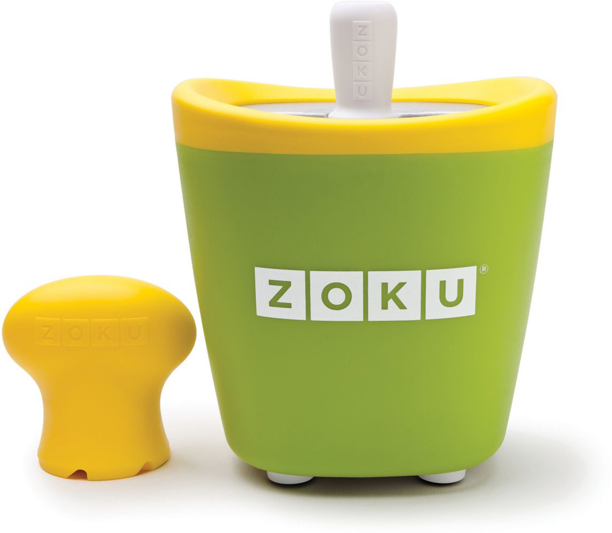 Набор для приготовления мороженого Zoku Single Quick Pop Maker, цвет: зеленый, 60 мл. ZK110-GNZK110-GN Набор для приготовления мороженого Zoku Single Quick Pop Maker, цвет: зеленый, 60 мл. ZK110-GNZK110-GNС компактной и удобной формой Quick Pop Maker можно приготовить домашний фруктовый лед из полностью натуральных ингредиентов. В набор помимо формы для мороженого входят три палочки, а к ним три небольших поддона для капель и съемная насадка. Как использовать:1. Поместите пустую форму в морозильную камеру на 24 часа. Форма должна быть абсолютно сухой и располагаться вертикально.2. Через сутки вытащите форму из морозилки и вставьте в нее палочки. Залейте охлажденный сок в емкость до отметки. Через 7-10 минут фруктовый лед готов.3. Поместите съемную насадку на палочку и закрутите по часовой стрелке до упора. Когда ручка начнет свободно крутиться, смените направление и откручивайте против часовой стрелки, чтобы вытащить мороженое из формы.Объем одной емкости - 60 мл. Форма не содержит вредных примесей и бисфенола-А. Устройство работает без электричества и позволяет приготовить до 3 порций от одной заморозки. Моется вручную. Не используйте простую и газированную воду или полностью пресные напитки без сахара в приборе Quick Pop. В результате использования воды или напитков без сахара будет крайне тяжело достать продукт из прибора, а также можно повредить насадку или палочку.